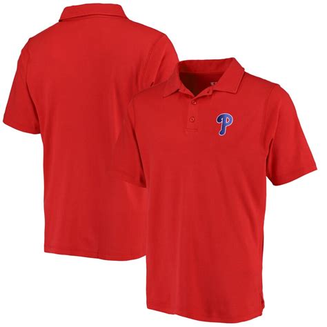 phillies collared shirt|phillies polo shirt in red.